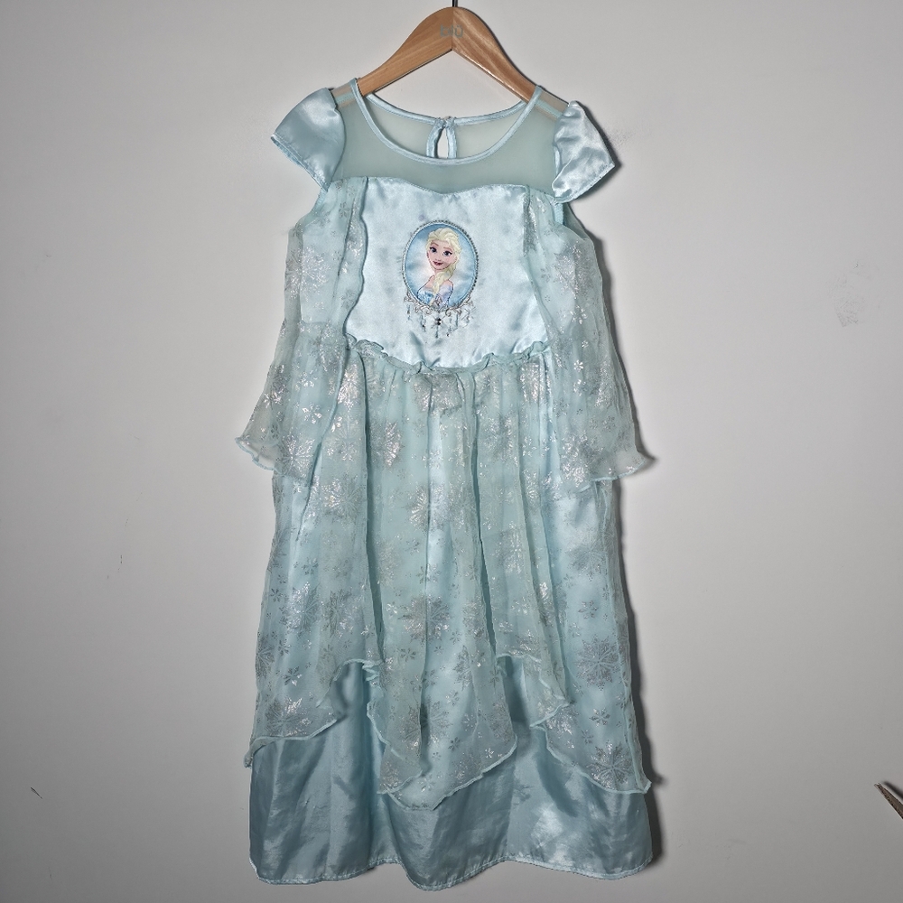 Disney Elsa Frozen Light Blue Dress Party Dress Up Age 4-5